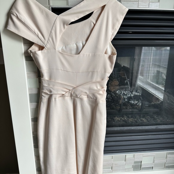 REISS blush light pink dress with cutouts - Picture 4 of 4